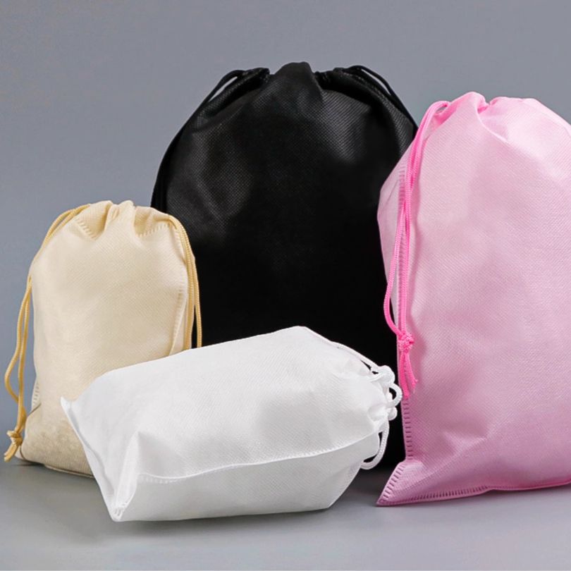 Non Woven Drawstring Bag - Beige