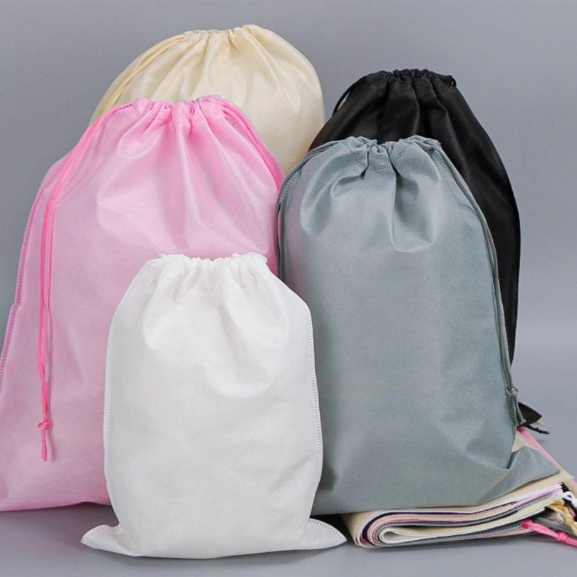 Non Woven Drawstring Bag - Beige