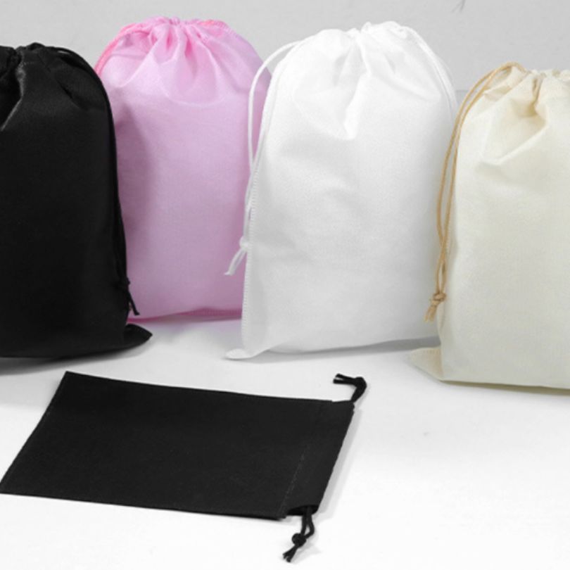 Non Woven Drawstring Bag - Beige