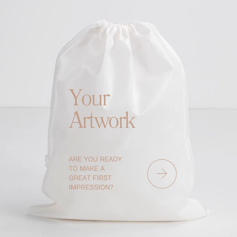Non Woven Drawstring Bag - Beige