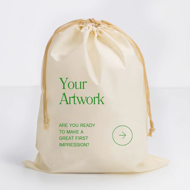 Non Woven Drawstring Bag - Beige